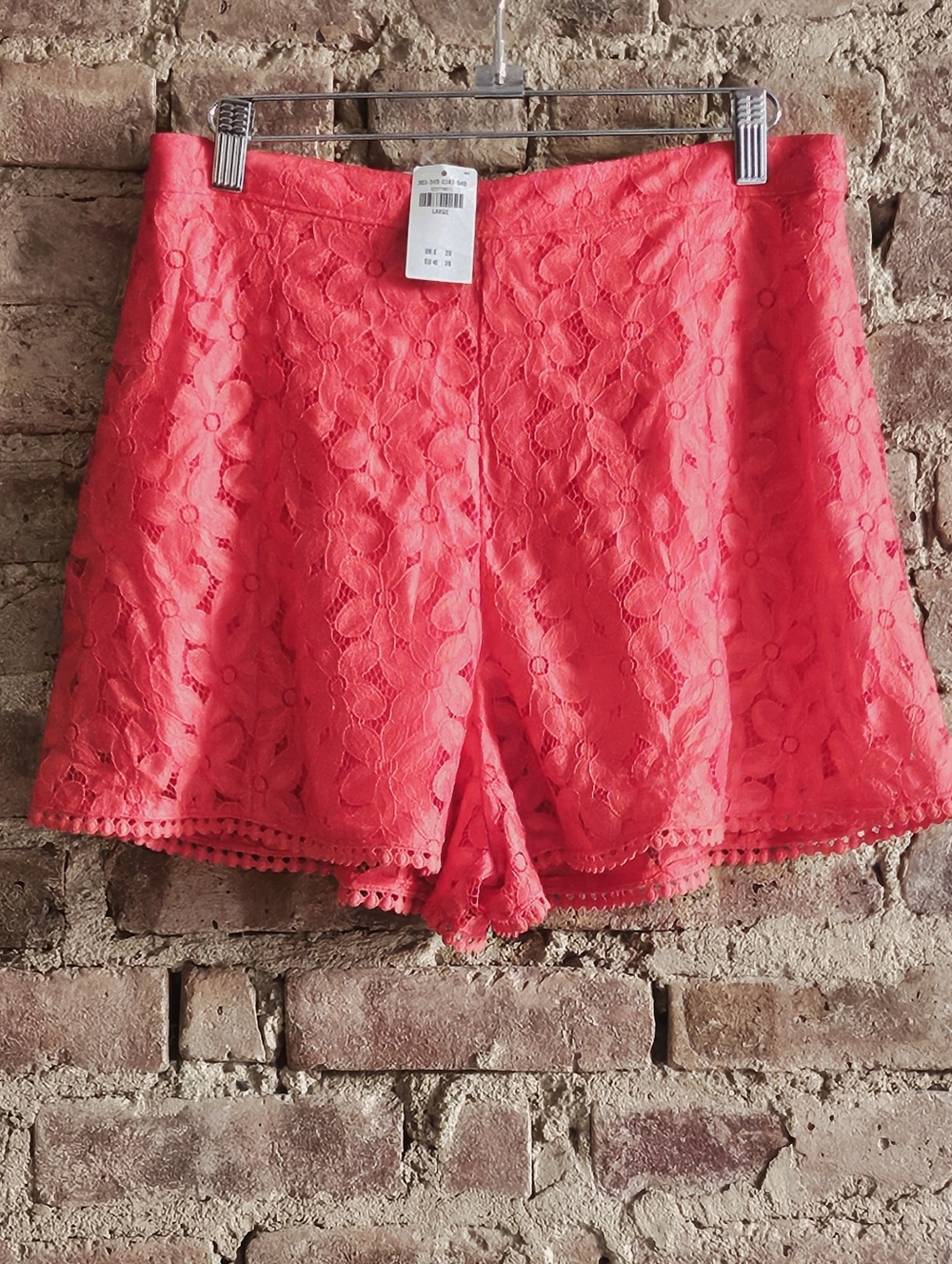 Hollister Lace Overlay Coral Shorts Size L